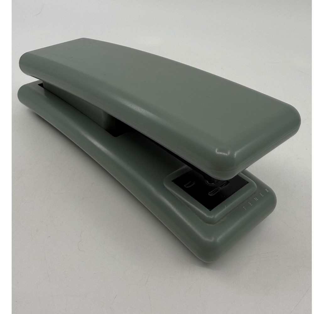 Vintage Tenex 500 Class Stapler Sage Green Postmodern Retro Desk Accessory 20160